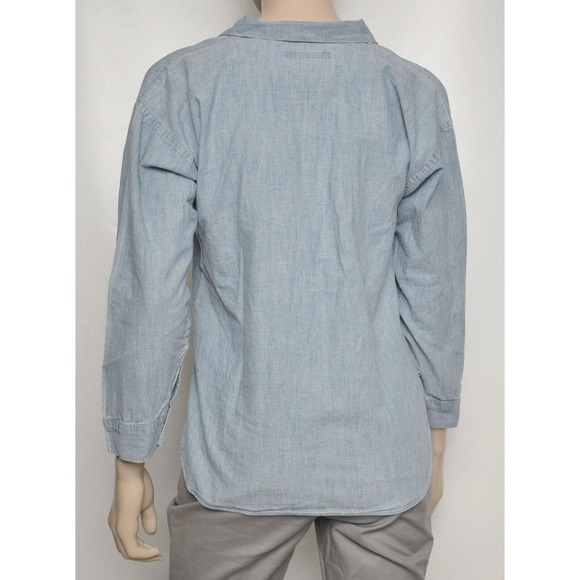 Ralph Lauren 1/2 Button Down 3/4 Sleeve Denim Shirt Top Indigo 4/10/12 Nwt $89 - Picture 6 of 7